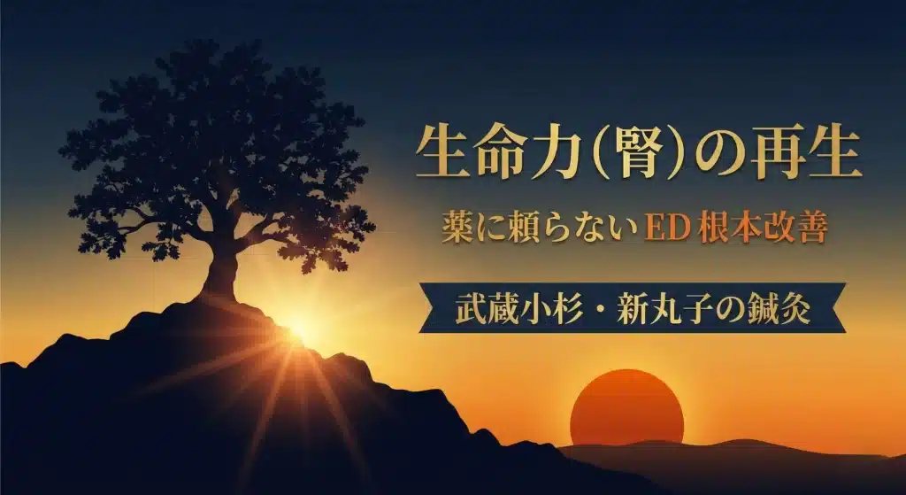 「生命力(腎)の再生」 薬に頼らないED根本改善 武蔵小杉・新丸子の鍼灸