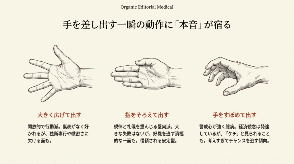 手の動作による性格の見方