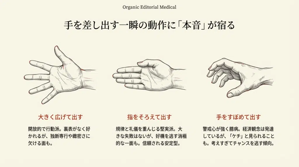 手の動作による性格の見方