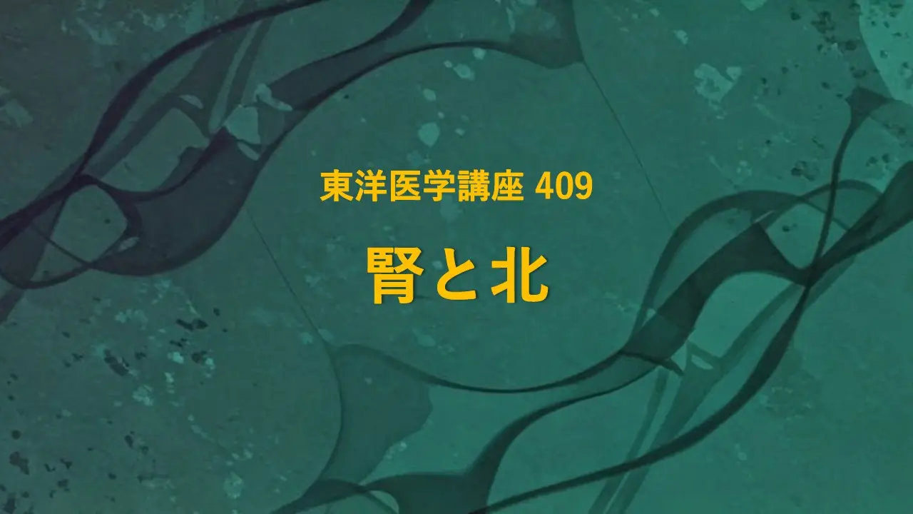 東洋医学講座 409 腎と北