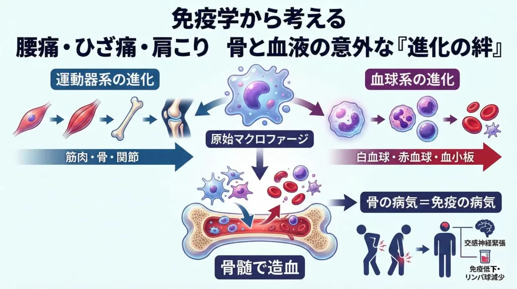 免疫学から考える腰痛、ひざ関節痛、肩こり - 骨と血液の意外な「進化の絆」