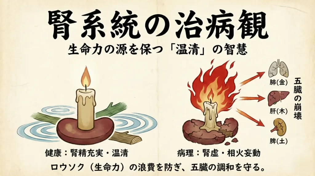 腎系統の治病観 生命のロウソクを長持ちさせる知恵 東洋医学の「腎」と「相火」の治病観