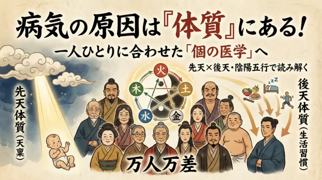 あなたの顔が他人と違う理由。東洋医学が説く「体質と病因」の真実