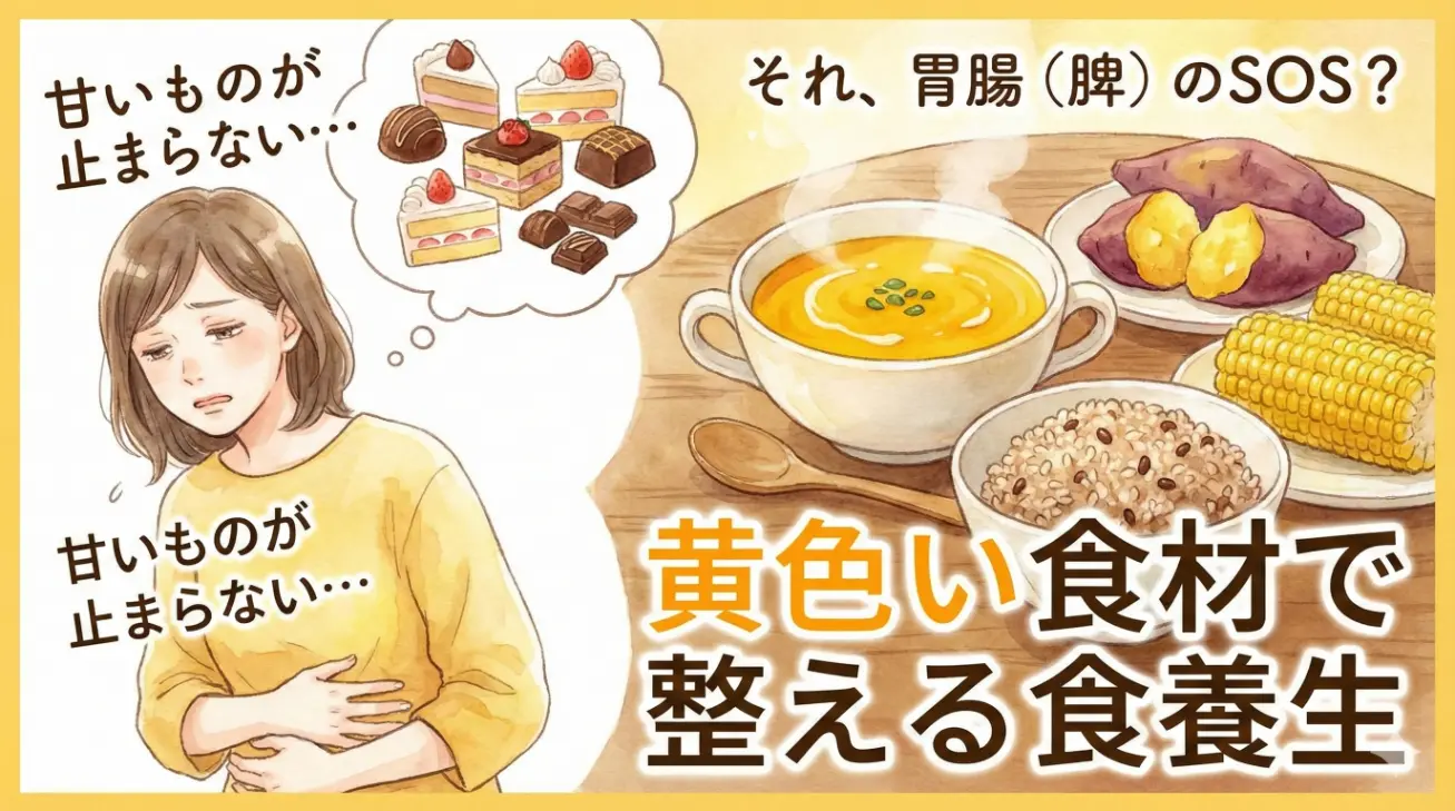 無性に甘いものが食べたい時は「脾（胃腸）」のSOS？黄色い食材で整える食養生