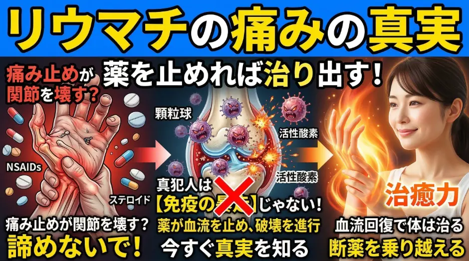 関節リウマチの痛みの正体とは?免疫学が明かす顆粒球と薬(ステロイド)の罠