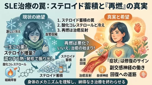 SLE（全身性エリテマトーデス）の真実：ステロイドによる冷えと「再燃」の正体