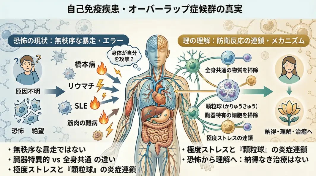 自己免疫疾患はなぜ併発する?オーバーラップ症候群と重症筋無力症の謎