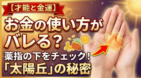 【手相の見方】薬指の下「太陽丘」が示す意味とは？芸術性と金運、成功のサイン